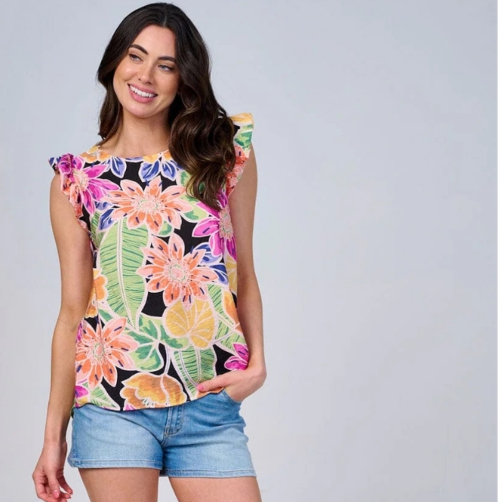 67 Floral Multicolor Women's Top